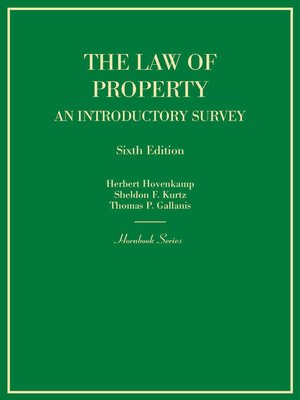 cover image of Hornbook on the Law of Property